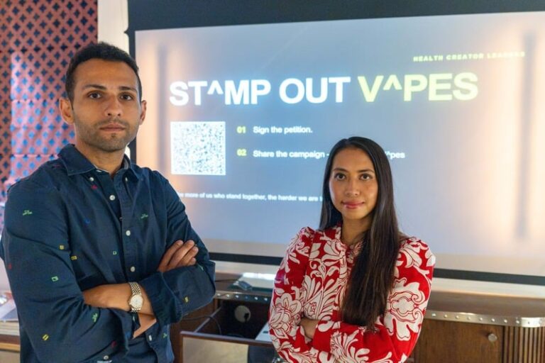 Campaign presentation for the Stamp Out Vapes public-health campaign