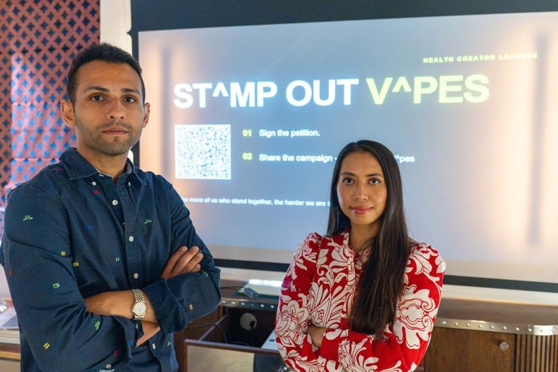 Campaign presentation for the Stamp Out Vapes public-health campaign